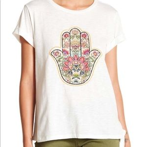 NWT Democracy Hamsa Hand Side Knot Top Size Medium